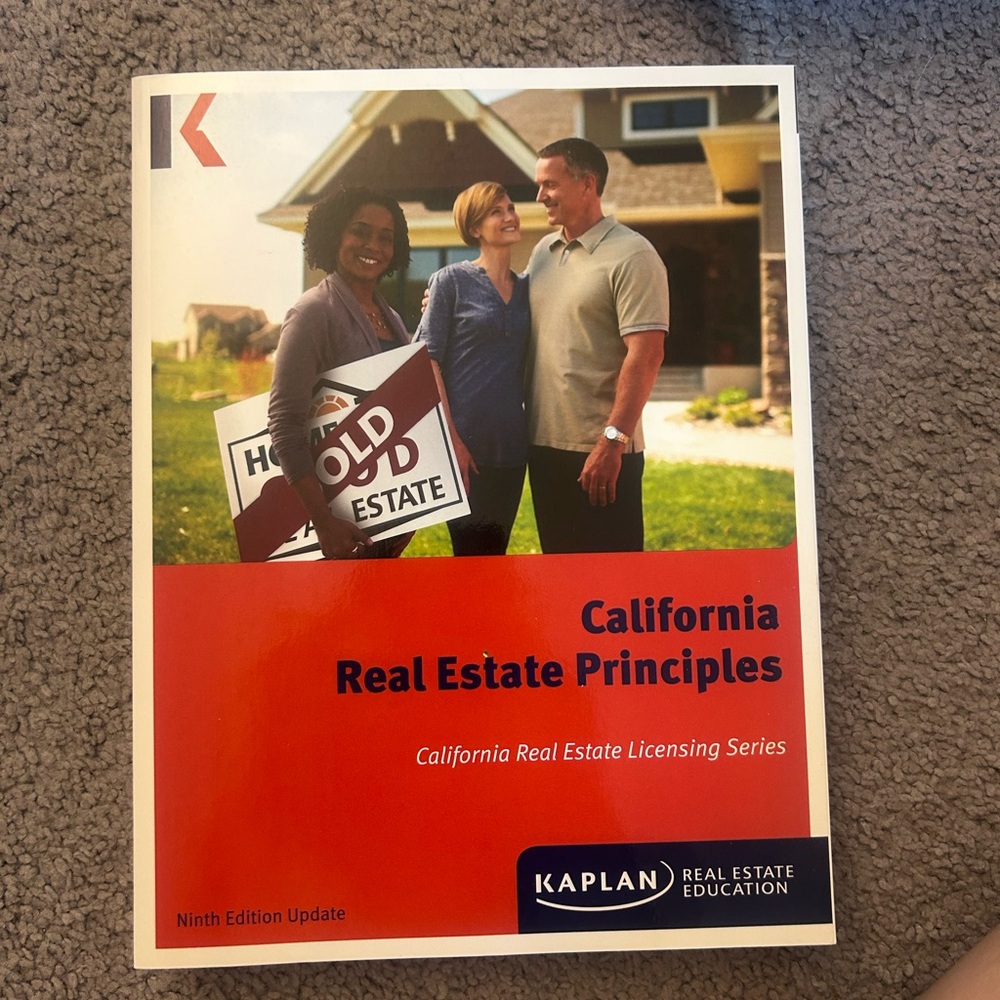 Kaplan California Real Estate Principles Textbook - Red and Navy Cover